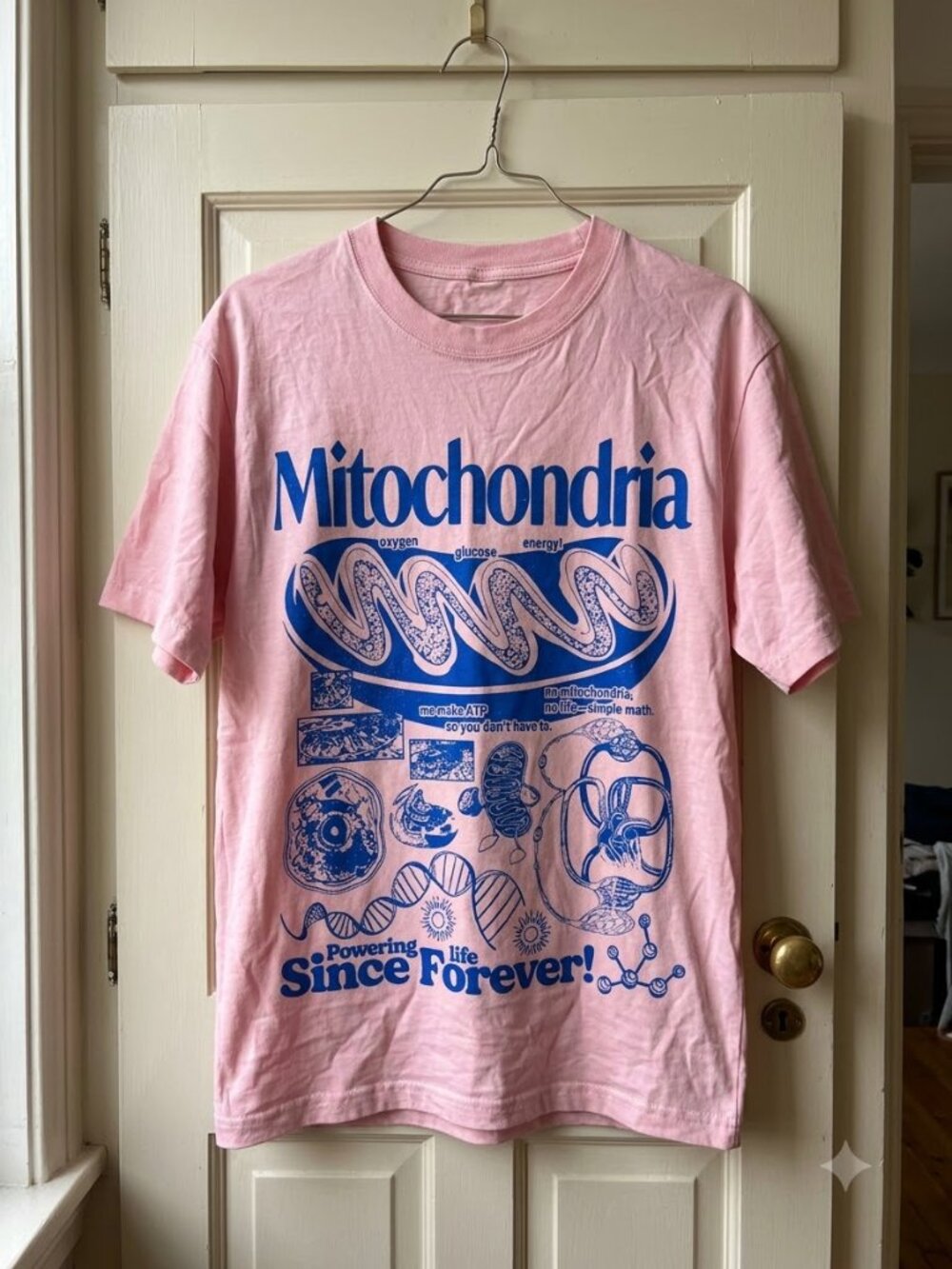 Mitochondria Science T-shirt - Light Pink